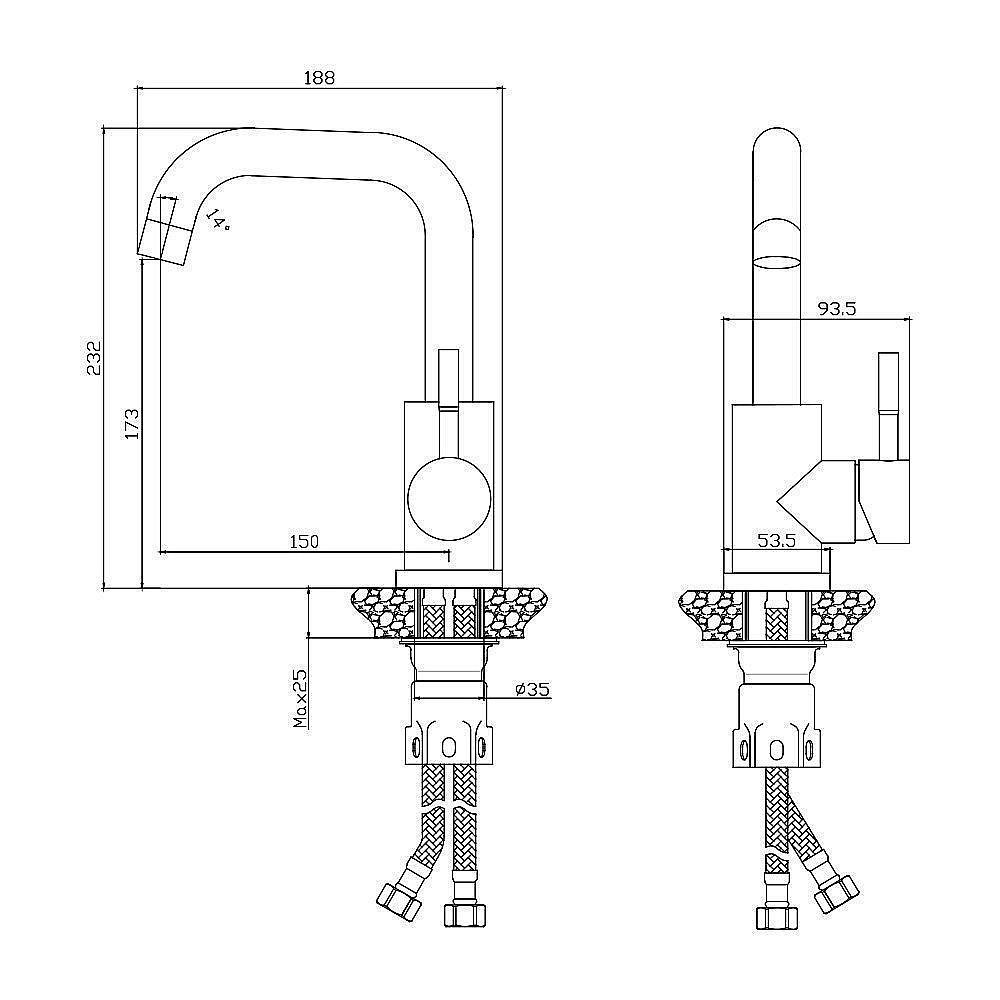 Смеситель для кухни Olive's Balear 13105BL купить в интернет-магазине сантехники Sanbest