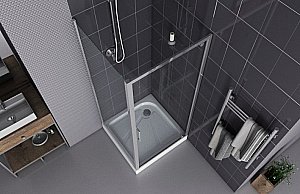 Душевой уголок Bravat DROP BS090.2110A 90х90 стекло прозрачное/профиль хром купить в интернет-магазине Sanbest