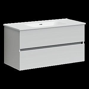 Тумба с раковиной Sancos Urban UR100W белый глянец для ванной в интернет-магазине Sanbest