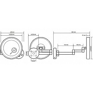 Зеркало косметическое Bemeta 116101142 хром купить в интернет-магазине сантехники Sanbest