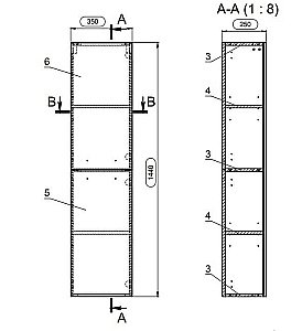 Пенал CERSANIT MELAR B-SL-MEL для ванной в интернет-магазине сантехники Sanbest