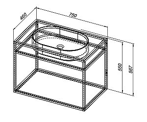 Консоль с раковиной Allen Brau Liberty 75 1.33001.60 медь для ванной в интернет-магазине сантехники Sanbest