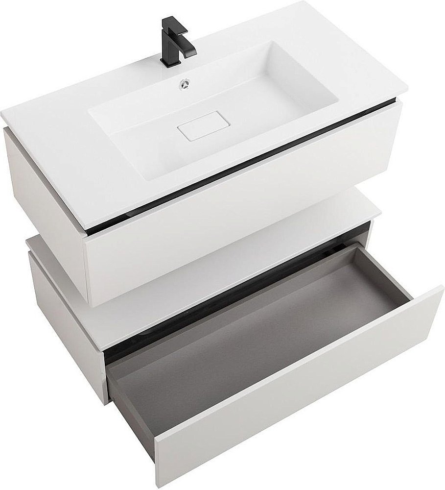 Нижняя тумба Cezares SLIDER-1000-1C-PI-BO белый для ванной в интернет-магазине сантехники Sanbest