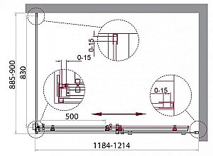 Душевой уголок Belbagno ACQUA-AH-1 120х90 купить в интернет-магазине Sanbest