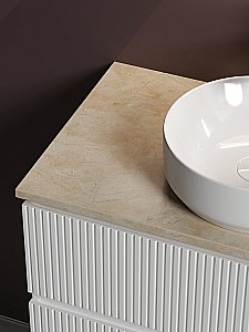 Тумба с раковиной Sancos SNOB T 80 со столешницей, белая матовый для ванной в интернет-магазине Sanbest