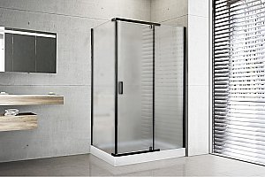 Душевой уголок Royal Bath HPV RB9140HPV-C-BL 140х90 матовое стекло/черный профиль купить в интернет-магазине Sanbest