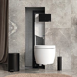 Инсталляция для унитаза WasserKraft Dill 61TLT.010.ME.MB03 с черной матовой кнопкой купить в интернет-магазине сантехники Sanbest