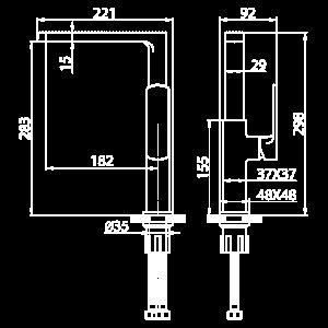 Смеситель для кухни Elghansa Heffen 5652520 хром купить в интернет-магазине сантехники Sanbest