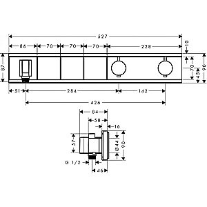Термостат для душа Hansgrohe RainSelect 15356000 купить в интернет-магазине сантехники Sanbest