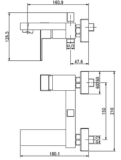 Смеситель для ванны с душем Aquanet Blanco AF420-20W купить в интернет-магазине сантехники Sanbest