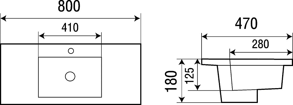 Раковина WeltWasser WW DEILBACH 7505- 80 белая купить в интернет-магазине Sanbest