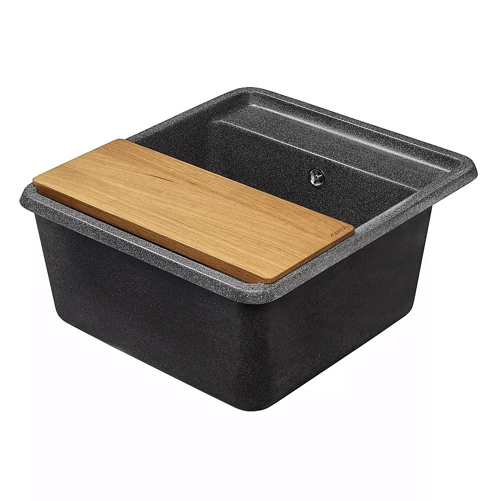 Мойка кухонная Акватон Беллис 57 графит купить в интернет-магазине сантехники Sanbest