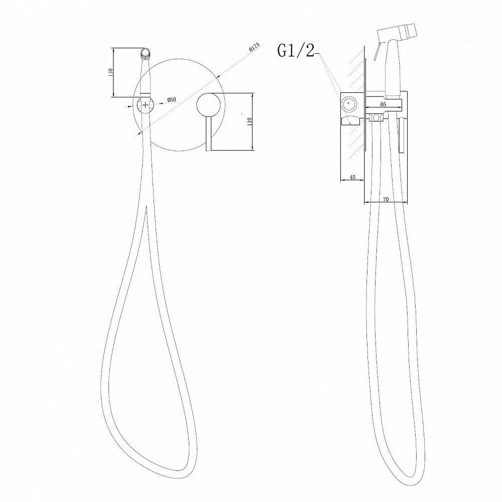 Гигиенический душ Abber EMOTION AF8826G золото матовое купить в интернет-магазине сантехники Sanbest