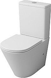 Унитаз напольный Grossman GR-4450MS безободковый, с бачком, с крышкой микролифт, белый матовый купить в интернет-магазине Sanbest