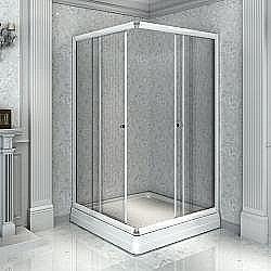 Душевой уголок Радомир Дрим 90х100 стекло прозрачное/профиль белый купить в интернет-магазине Sanbest