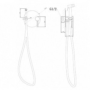 Гигиенический душ Abber EMOTION AF8826G золото матовое купить в интернет-магазине сантехники Sanbest
