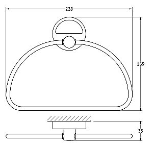 Полотенцедержатель-кольцо FBS Luxia LUX 022 купить в интернет-магазине сантехники Sanbest