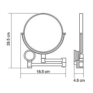 Зеркало косметическое WasserKRAFT K-1000 купить в интернет-магазине сантехники Sanbest