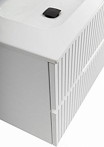 Тумба с раковиной Cezares DUET-N 90 DUET-N-900-2C-SO-BL белая глянцевая для ванной в интернет-магазине Sanbest