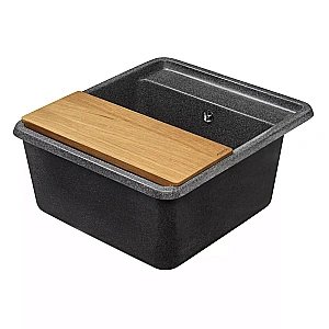 Мойка кухонная Акватон Беллис 57 графит купить в интернет-магазине сантехники Sanbest