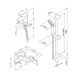 Душевой набор 3в1 AM.PM X-JOY F42985A00 черный купить в интернет-магазине сантехники Sanbest