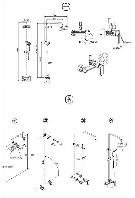 Душевая система Bravat OPAL F9125183CP-A2-RUS купить в интернет-магазине сантехники Sanbest