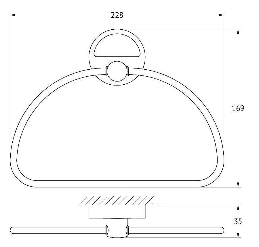 Полотенцедержатель-кольцо FBS Luxia LUX 022 купить в интернет-магазине сантехники Sanbest