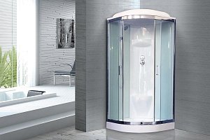 Душевая кабина Royal Bath RB100HK6-WT-CH 100x100 профиль хром/стекло прозрачное купить в интернет-магазине Sanbest