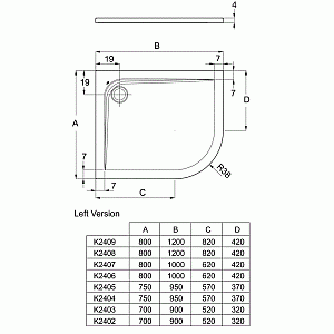 Душевой поддон Ideal Standard Ultra Flat K240901 120x80 купить в интернет-магазине Sanbest