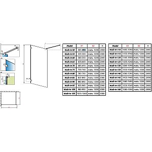 Душевое ограждение Radaway Essenza Pro 8 Gold Walk-in 110 10120110-09-01 стекло прозрачное/профиль золото купить в интернет-магазине Sanbest