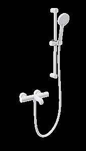 Смеситель для ванны с душевым гарнитуром и термостатом WONZON & WOGHAND WW-C2006-A-MW белый матовый купить в интернет-магазине сантехники Sanbest