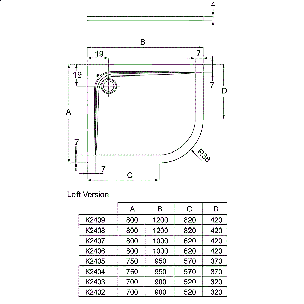 Душевой поддон Ideal Standard Ultra Flat K240901 120x80 купить в интернет-магазине Sanbest