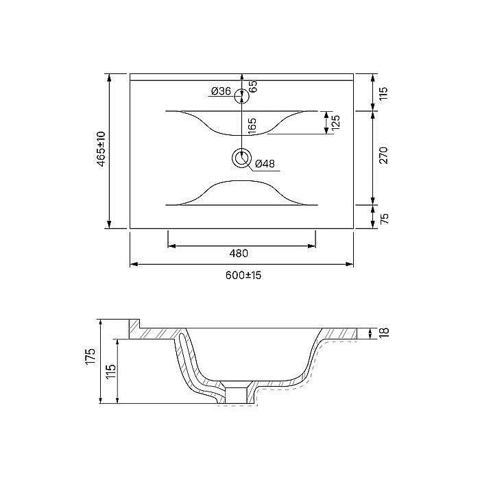 Тумба с раковиной Iddis Oxford OXF60W0i95K 60 для ванной в интернет-магазине Sanbest