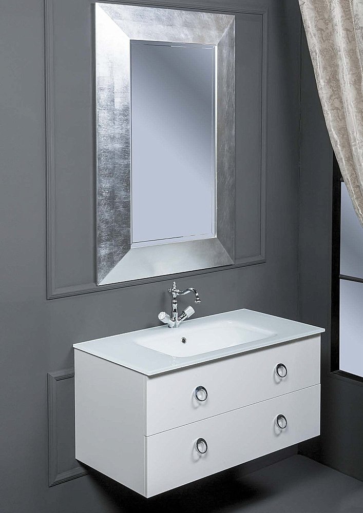 Зеркало Armadi Art Chelsea поталь серебро 80 в ванную от интернет-магазине сантехники Sanbest