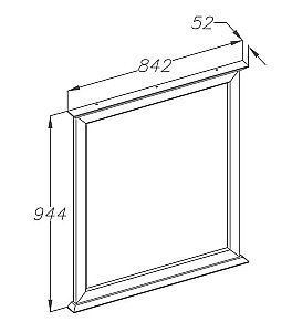 Зеркало Опадирис Кантара 85 белый матовый в ванную от интернет-магазине сантехники Sanbest