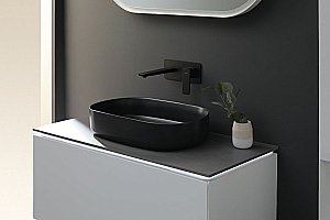 Раковина накладная Allen Brau Fantasy 55 4.11022.31 черная матовая купить в интернет-магазине Sanbest