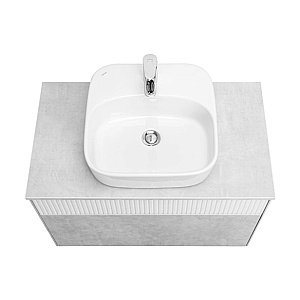 Тумба с раковиной Акватон Марбл 80/Одри Soft 42 слейт/белая матовая для ванной в интернет-магазине Sanbest