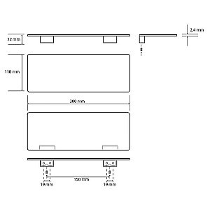 Полка Bemeta Organic Black 167102370 черная матовая купить в интернет-магазине сантехники Sanbest
