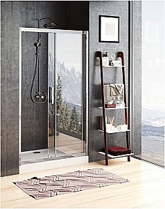 Душевая дверь Aquanet Delta NPE6121 160 стекло прозрачное/профиль хром купить в интернет-магазине Sanbest