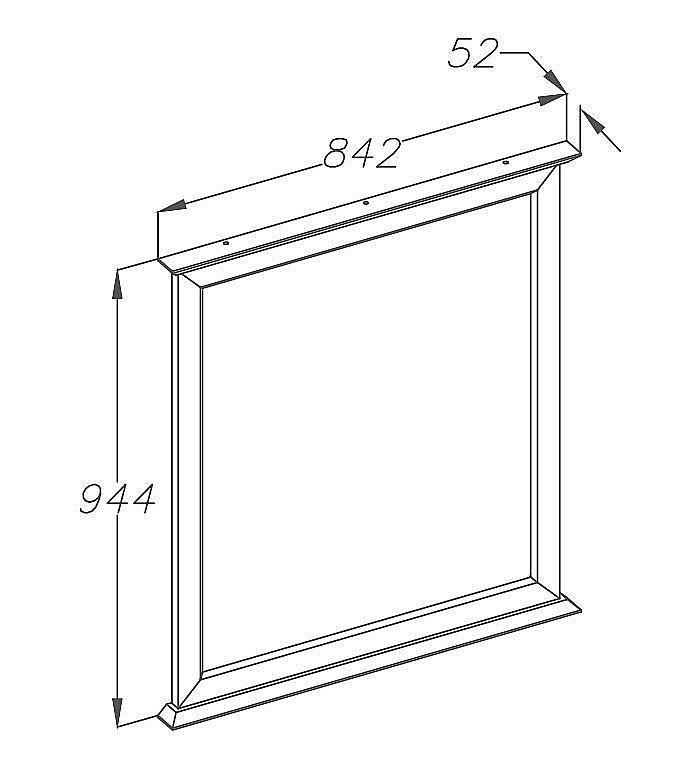 Зеркало Опадирис Кантара 85 белый матовый в ванную от интернет-магазине сантехники Sanbest