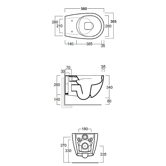 Унитаз подвесной SIMAS Vignoni VI18bi matt безободковый, белый матовый купить в интернет-магазине Sanbest