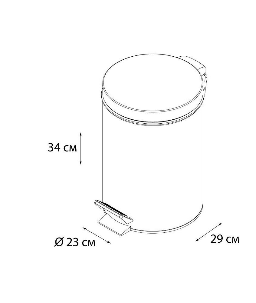Ведро для мусора FIXSEN Hotel FX-31024 купить в интернет-магазине сантехники Sanbest
