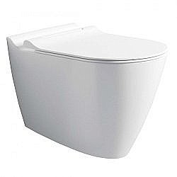 Унитаз подвесной Bien Mineral MNKA052N1VP0W3000 белый, с крышкой микролифт, безободковый купить в интернет-магазине Sanbest