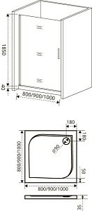 Душевая дверь Good Door FANTASY DR-80-С-CH купить в интернет-магазине Sanbest