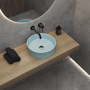 Раковина накладная BERGES Ego SL 181291 38 голубой матовый купить в интернет-магазине Sanbest