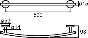 Полотенцедержатель Milardo Cadiss CADSM10M49 хром купить в интернет-магазине сантехники Sanbest