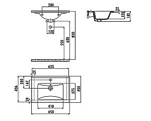Раковина Creavit Su 65 SU065-0000 белая купить в интернет-магазине Sanbest