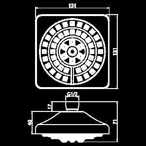 Верхний душ Elghansa MS-053-Chrome хром купить в интернет-магазине сантехники Sanbest