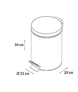 Ведро для мусора FIXSEN Hotel FX-31024 купить в интернет-магазине сантехники Sanbest
