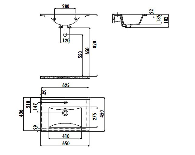 Раковина Creavit Su 65 SU065-0000 белая купить в интернет-магазине Sanbest